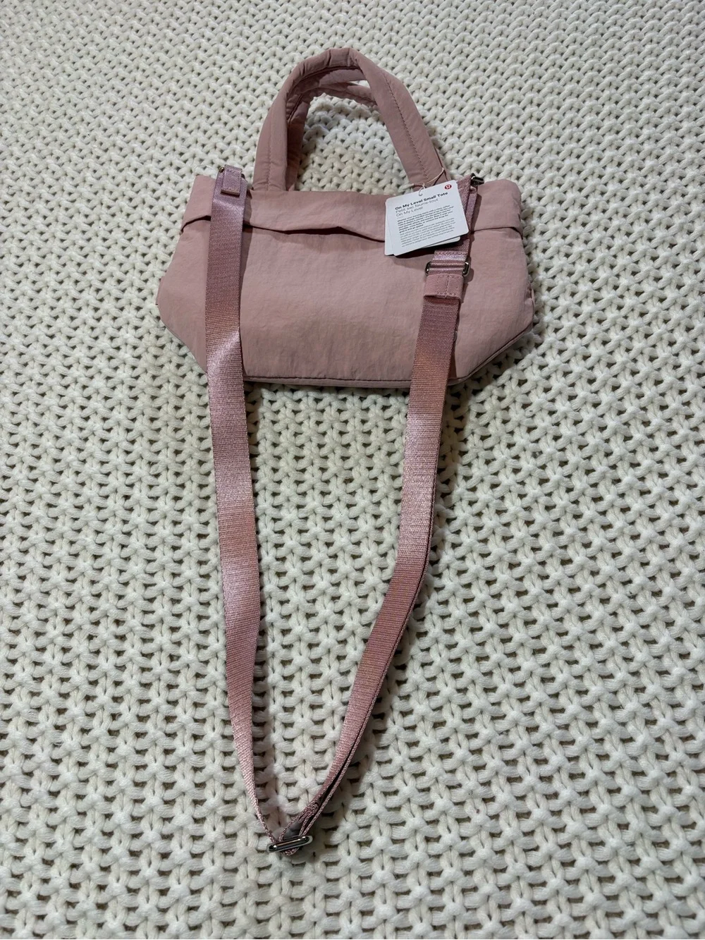 NWT lululemon on my level small tote in pink haze